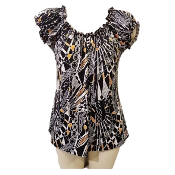 Ava & Grace Geometric Blouse Size M - Picture 1 of 6